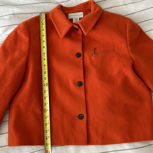 Vintage Boxy Cropped Orange Spring Jacket - Picture 10 of 11